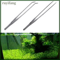 ruyifang สแตนเลสตู้ปลาแหนบคีมปลาถังโรงงาน aquascape Tools คลิป