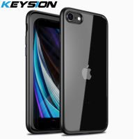 KEYSION เคสแฟชั่นสำหรับ iPhone SE 2020,SE2ใหม่โปร่งใสฝาหลังโทรศัพท์กันกระแทกสำหรับ iPhone XR XS Max X 8 7 Plus