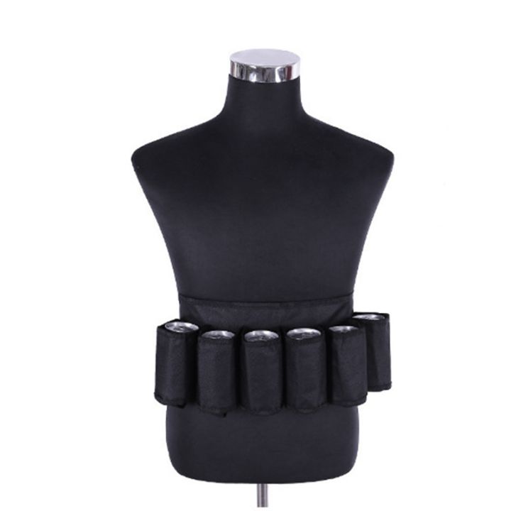 1-piece-portable-waist-belt-beer-belt-bag-climbing-camping-hiking-holster-belt-black