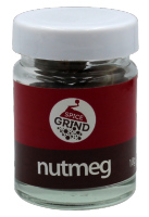 SPICEGRIND Nutmeg seeds, whole, glass bottle, 10 grams