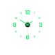 SERAGH ตัวเลขอารบิกสร้างสรรค์การตกแต่งบ้านสำหรับห้องนั่งเล่นใช้งานง่ายนาฬิกาไร้เสียงไร้กรอบ3D สติ๊กเกอร์เรืองแสงนาฬิกาสติ๊กเกอร์ติดผนังนาฬิกาดิจิตอล