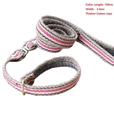150cm Durable Dog Rope Run Dog Training Leashes Pet Leads Strap Adjustable Cotton Traction Collar for Greyhound Gree Whippet