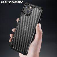 （ใหม่） KEYSION เคสคาร์บอนไฟเบอร์สำหรับ iPhone 14 Plus 14 Pro Max Matte กันกระแทกถุงลมนิรภัยโทรศัพท์ฝาหลังสำหรับ iPhone 13 12 Mini