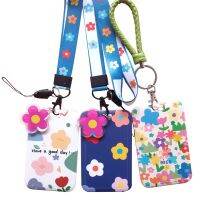 hot！【DT】┇  Fashion Flowers Employees Staff Card Holder ID Name Tag Students Bus Pass Access Sleeve Cover Badge