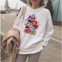 COD lianshai bts New แขนยาว เสื้อยืด 3d femme Streetwear 2019 kpop สาว หญิง womens Clothing women 3d สาว หญิง 3d-แขนยาว เสื้อย