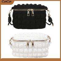 CUCU สีทึบทึบ กระเป๋าสะพายไหล่แบบสั้น งานปัก ผ้าลายสก็อต กระเป๋า Crossbody แฟชั่นสำหรับผู้หญิง จีบฟอง กระเป๋าทรงเซซเชิล ผู้หญิงผู้หญิงผู้หญิง