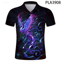 Hombre 2023 Ropa De Fashion Casual Summer Short Sleeve 3d Printed Phoenix Cool Men Polo Shirt Streetwear Polo Homme Ropa Tops Unisex summer polo