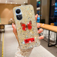 เคสโทรศัพท์แฟชั่น2023ใหม่ลายผีเสื้อระยิบระยับสำหรับ OPPO Reno 10 / 10 Pro / 10 Pro + เคสมือถือซิลิโคนนิ่มกันกระแทก Oppo Reno ฝาครอบ TPU 10 5G OPPO Reno 10Pro บวก5G