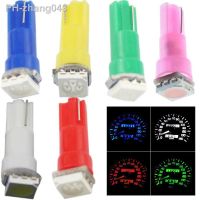 10Pcs Auto LED W2 X 4.6d T5 5050 1 SMD White/Crystal Blue/Red/Green DC 12V Car instrument dashboard warning lights signal lamp.