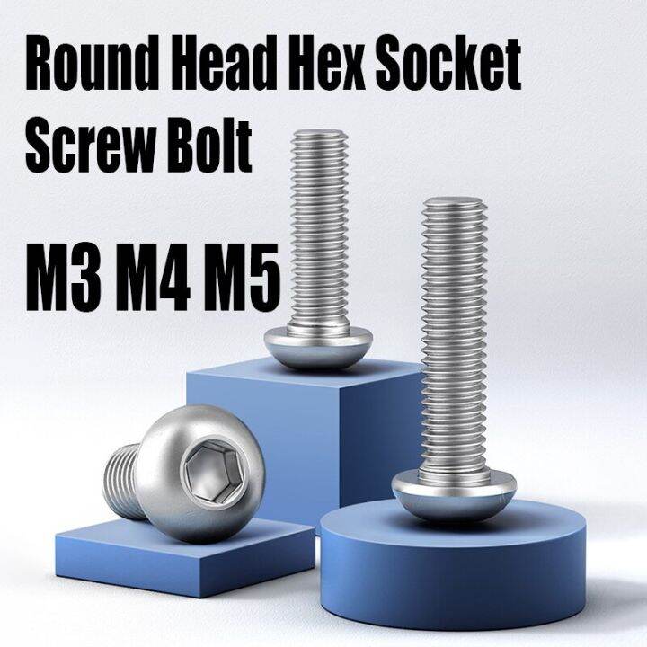 10pcs-round-head-hexagon-hex-socket-screw-4mm-60mm-length-allen-button-head-screw-bolt-m3-m4-m5-316-stainless-steel-nails-screws-fasteners