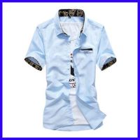 Summer men han edition cultivate ones morality short sleeve shirt and smart casual clothes half sleeve shirt pure color trend of mens shirts