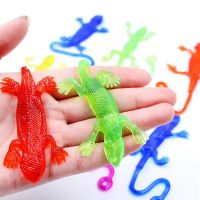 ✶☍✕ 20Pcs Novelty Children Sticky Lizard Toys Retractable Viscous Lizard Children Funny Gadgets Gag Toy Random Color