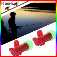 Kaerle ไฟเซนเซอร์ตกปลากลางคืน2ชุด,สัญญาณเตือนติดเสาส่งสัญญาณ LED แบบก้านหนีบไวต่อการจับสัญญาณ