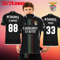 23/24เสื้อฟุตบอล Benfica Away SEFEROVIC WALDSCHMIDT PIZZI RAFA G. RAMOS NERES MUSA J.mario 2023/2024ชุดออกไปผู้ชาย