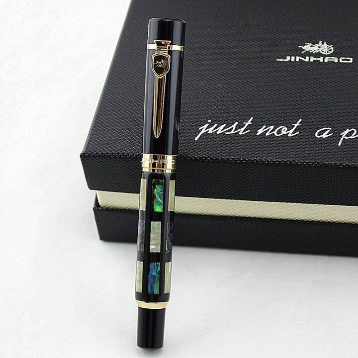 With Real Sea Shell Luxury Fountain Pen /Roller Ball Pen Jinhao 650 Black 18Kgp Medium Lazada