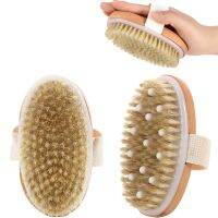 【CC】 Wet Dry Pig Bristles Exfoliating Massage Cleaning Cellulite Lymphatic Drainag