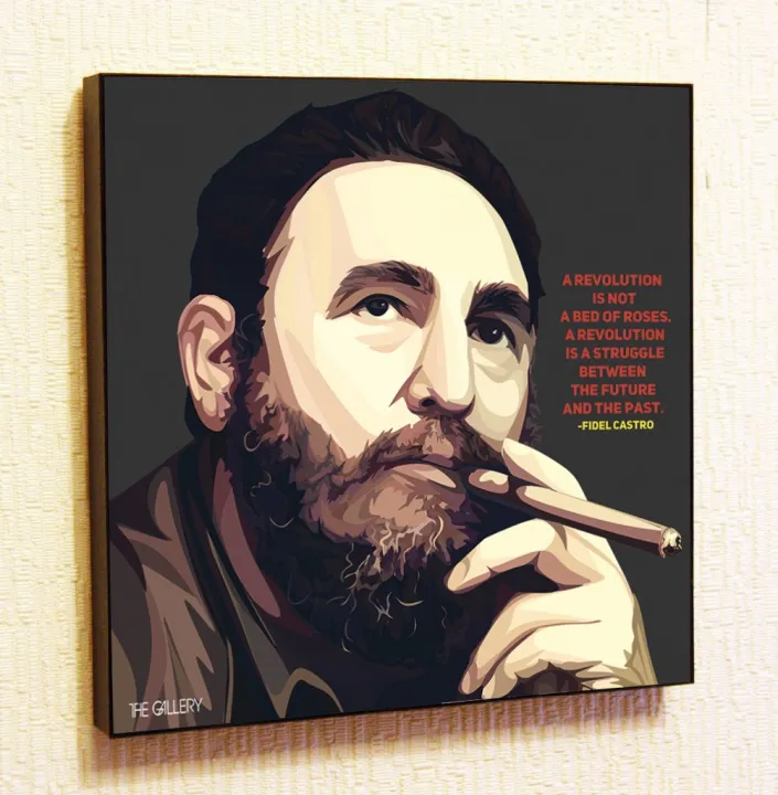 Fidel Castro 2 Decor Motivational Quotes Wall Decals Pop Art gift