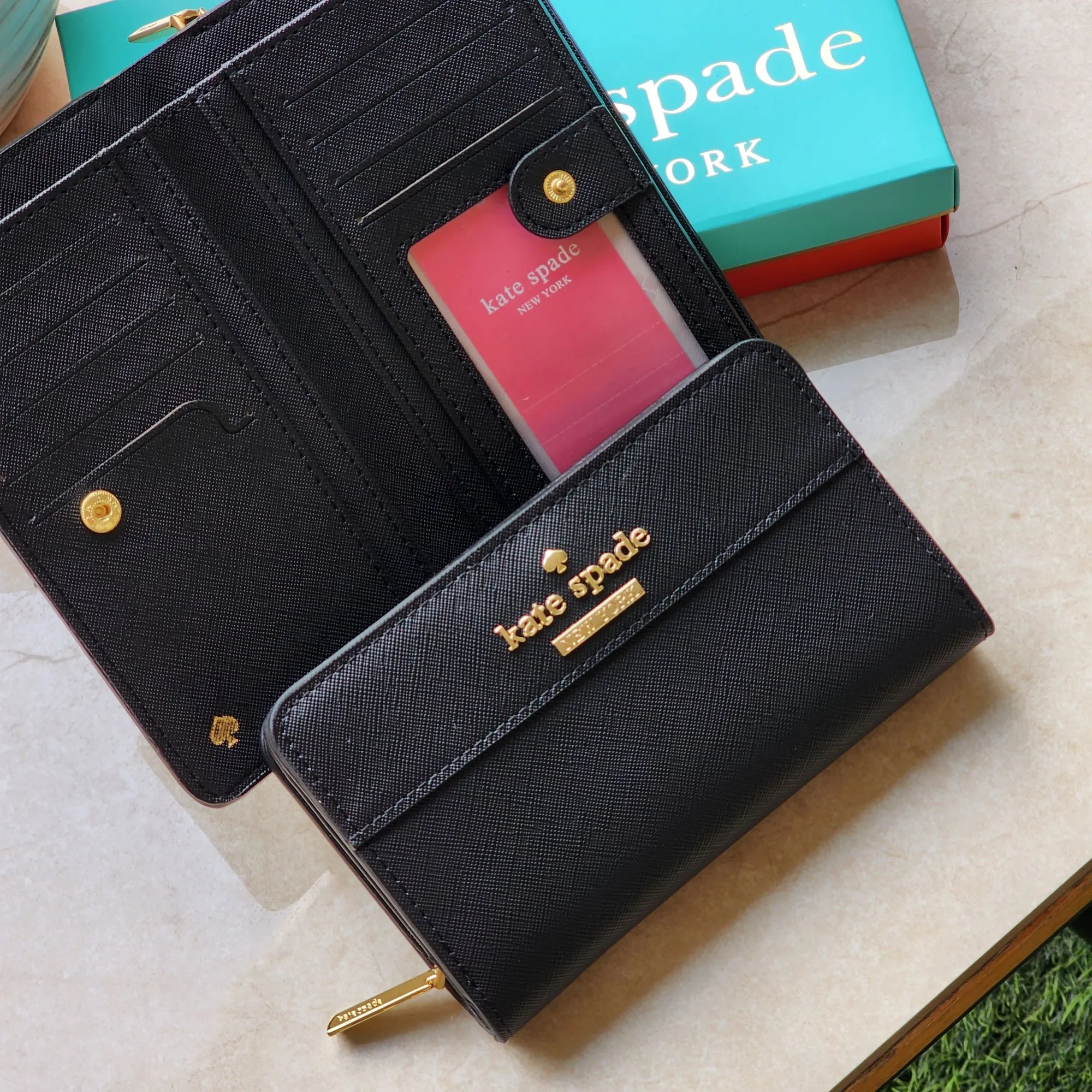 Original Kate Spade New York Women's Cameron Steet Medium Wallet - Black |  Lazada PH