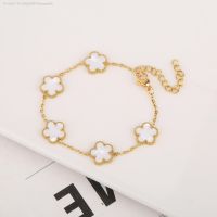 【CW】◘■◊  Adjustable New Design Gold Plated 316L With Five Petals Womens Shipping