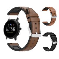 Silicone Leather Band for Fossil Gen 6 5 44mm Sport Strap for Fossil Gen 5 Carlyle HR/GEN 5 LTE 45mm Replacement Bracelet 22mm