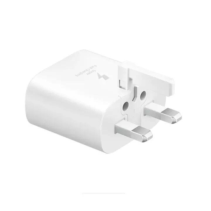 samsung-ดั้งเดิม25w-adaptor-traveling-5a-ชาร์จเร็วสุดๆชนิด-c-pd-3-0ที่ชาร์จความเร็วสูง-usb-c-ปลั๊กสหราชอาณาจักรแบบอะแดปเตอร์สำหรับ-samsung-samsung-galaxy-s23-s22-s20-s20พิเศษ-note-20-note10-5a-ชุดชาร์