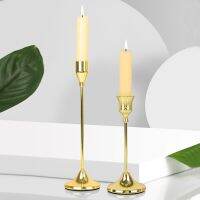 2Pcs/Set Nordic Light Luxury Metal Candlestick Simple Wedding Decoration Bar Party Living Room Decoration Home Decoration Candle