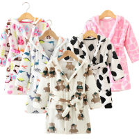 Children Bath Robes Flannel Winter Kids Sleepwear Robe Infant Pijamas Nightgown For Boys Girls Pajamas 10-2 Years Baby Clothes