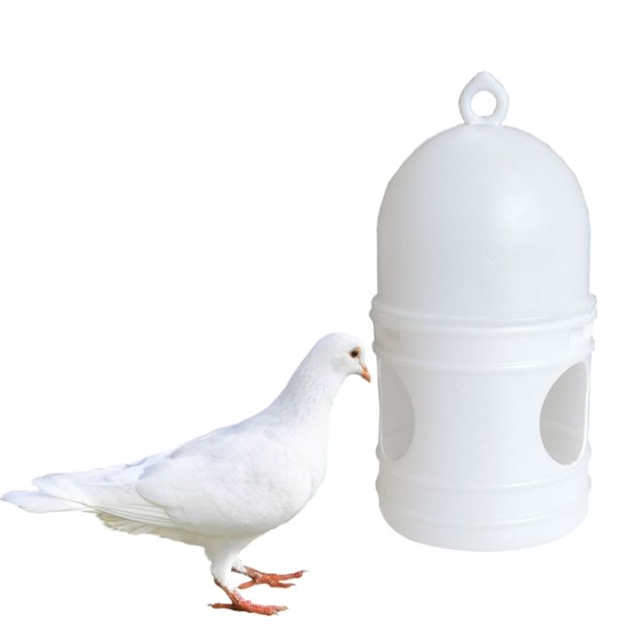 อัตโนมัตินก-waterer-แบบพกพาสำหรับนกพิราบป้อนน้ำที่มีการจัดการพลาสติกที่ทนทานสำหรับนกพิราบดื่ม1l-อุปกรณ์สัตว์เลี้ยง