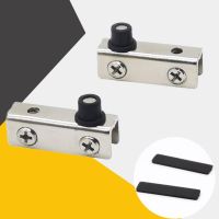 【LZ】hjb319 2Pcs Glass Pivot Hinge Rotation Axis Stainless Steel Wine Cabinet Door Rotating Hinges Clamp Clip Shaft Hinge Furniture