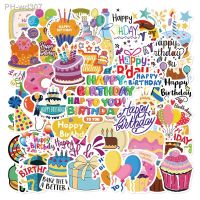 Happy Birthday Stickers Aesthetic Cartoon Notebook Car Laptop Notebooks Kids Toys Phone Cases Planner Skateboard Kids 39; Luggage