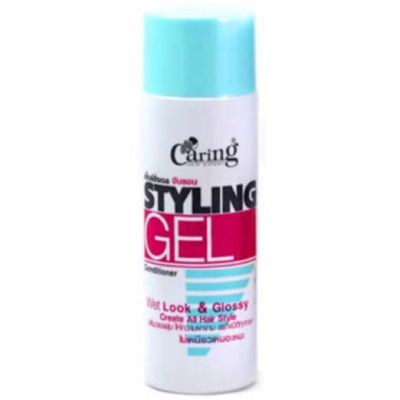 Caring Styling Gel Wet Look & Glossy แค่ริ่ง เจลน้ำแต่งทรงผมจับลอน เพิ่มวอลลุ่ม 245 ml