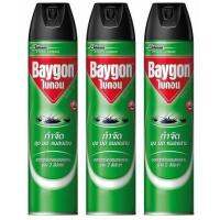 HOME สเปรย์กำจัดแมลง BAYGON 600ml เขียว 2แถม1 ยาฆ่าแมลง ไล่แมลง