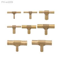 4 5 6 8 10 12 14 16 19mm Reudcing Hose Barb Tee 3 Ways Brass Pipe Fitting Connector Splitter Coupler Adapter Water Gas Oil