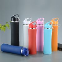 600/750ML Portable Thermos Bottle 304 Stainless Steel Water Bottle With Straw Double Wall Vacuum Flask Insulated Travel Cup Mug