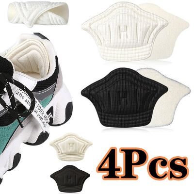 4pcs Insoles Patch Heel Pads for Sport Shoes Pain Relief Antiwear Feet Pad Protector Back Sticker Adjustable Size Cushion Insole Shoes Accessories