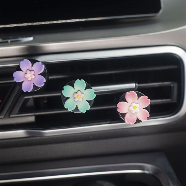 motome-motome-ytri-ins-สดใสขนาดเล็กดอกพีชบานคลิปน้ำหอมรถน้ำมันหอมระเหยรถช่องลมในรถกลิ่นหอมของตกแต่งดอกไม้สร้างสรรค์
