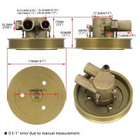 Raw Sea Impeller Water Pump With Serpentine Pulley 21212799 Replace 3812519 For Volvo Penta V6 V8 4.3 5.0 5.7