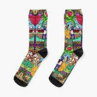 Patterns of the Stained Glass Window Socks Womens short socks non-slip soccer stockings Crossfit socks socks man Socks Tights