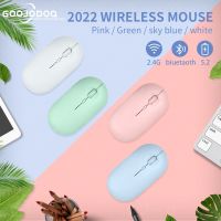 Wireless Bluetooth Mouse Gaming Mouse 2.4G for Macbook Ipad Laptop Tablet Rechargeable Mouse Ultra-Thin Silent Computer PC Mouse