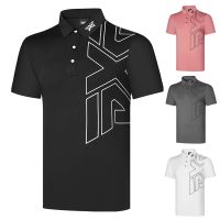 W.ANGLE DESCENNTE PEARLY GATES  Scotty Cameron1 Castelbajac FootJoy Malbon✲﹉✆  New summer golf sports short-sleeved mens t-shirt golf jersey comfortable quick-drying casual ball clothing