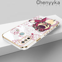 เคส Chenyyka สำหรับ Tecno Spark Go 2020 Spark Go 2021 Spark 6 Go เคสการ์ตูนหมีสตรอเบอร์รี่ลายหมีดีไซน์ใหม่ด้านข้างเคสโทรศัพท์ซิลิโคนฝาปิดเลนส์เต็มกล้องกล่องกันกระแทกเคสนิ่ม