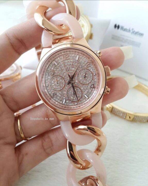 Michael kors rose hot sale gold watch battery