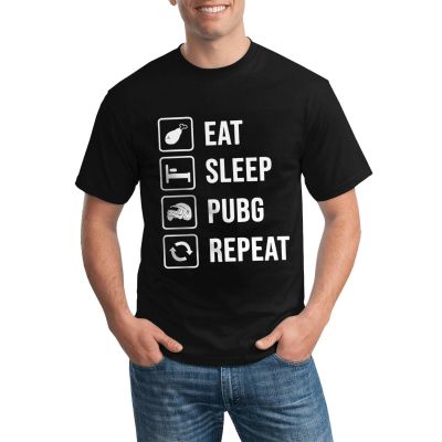 Vintage Printed Cool T Shirt Eat Sleep Pubg Repeat Various Colors Available