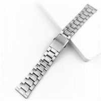 Stainless Steel Watchband Women Wrist Bracelet Men Silver Metal Watch Strap with Folding Clasp12/14/16/18/20/22mm Watches Belt