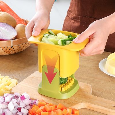 Multifunctional Vegetable Chopper French Fries Cutter Household Hand Pressure Onion Dicer Cucumber Potato Slicer Kitchen Tools