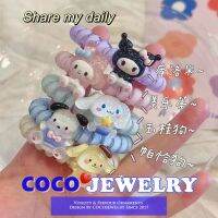 COCOJEWELRY กำไลข้อมือสายโทรศัพท์ยางรัดผมสี Sanrio น่ารักกำไลข้อมือคู่รักลายการ์ตูนสีแดง Ins แบบญี่ปุ่นและเกาหลีเครื่องประดับผมนักเรียน