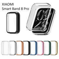 เคสสำหรับ Xiaomi Smart Band 8 Pro แบบเต็มจอสีใสเคลือบผิวนุ่มเคสแฟชั่น