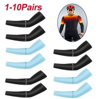 1-10Pairs WEST BIKING UV Protection Arm Sleeves Running Sports Breathable Bicycle Cycling Arm Warmers Sunscreen Arm Cuff Sleeves