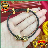 ของขวัญสร้อยข้อมือปรับได้นางฟ้าชุบทองสร้อยข้อมือรูปดวงตา HT-S999สำหรับคู่รักชายและหญิง