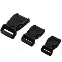 2pcs 15mm 20mm 25mm Plastic Black Curved Buckle w/Lock for Paracord Bracelet Side Release Buckles Bag Case Accessory